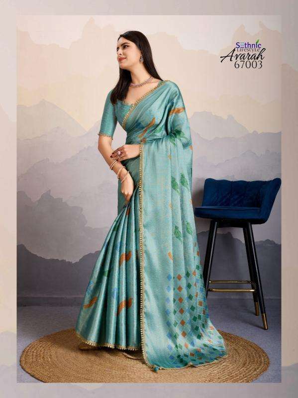 sethnic lifestyle presents avarah brocade silk stylish party wear saree catalog wholesaler and exporter 