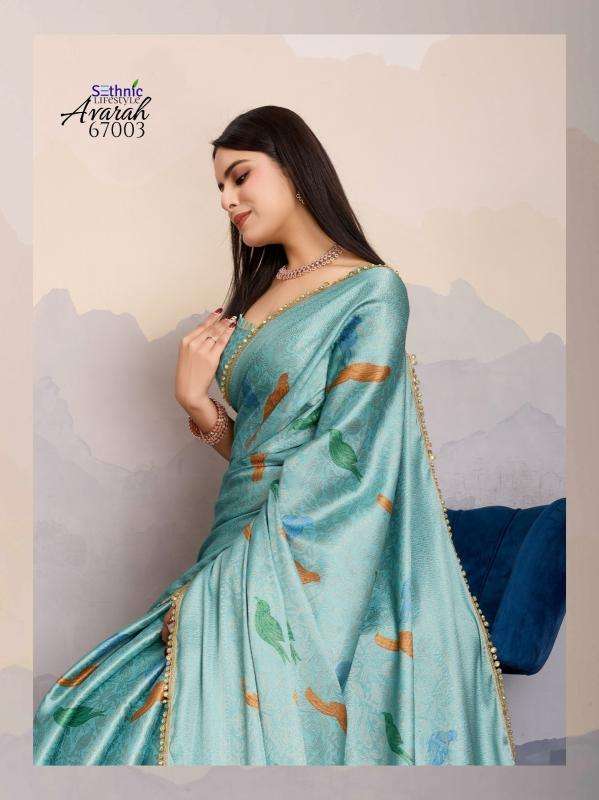 sethnic lifestyle presents avarah brocade silk stylish party wear saree catalog wholesaler and exporter 