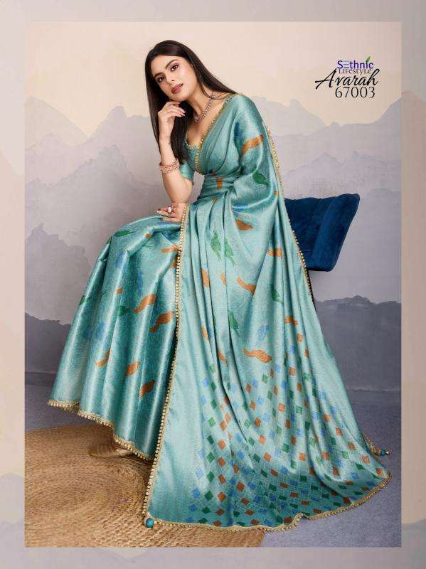 sethnic lifestyle presents avarah brocade silk stylish party wear saree catalog wholesaler and exporter 