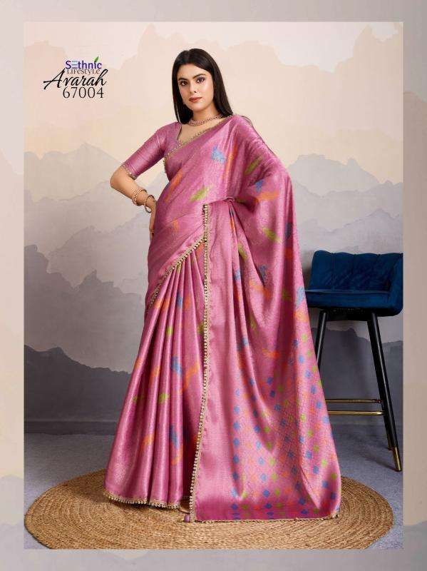 sethnic lifestyle presents avarah brocade silk stylish party wear saree catalog wholesaler and exporter 