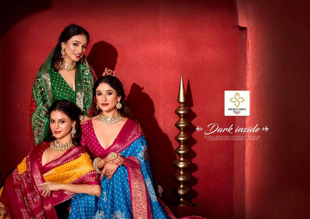 SHUBH SHREE CREATION PRESENTS SHIKHA FANCY DOLA JECQUARD SAREES CATALOG WHOLESALER AND EXPORTER IN SURAT