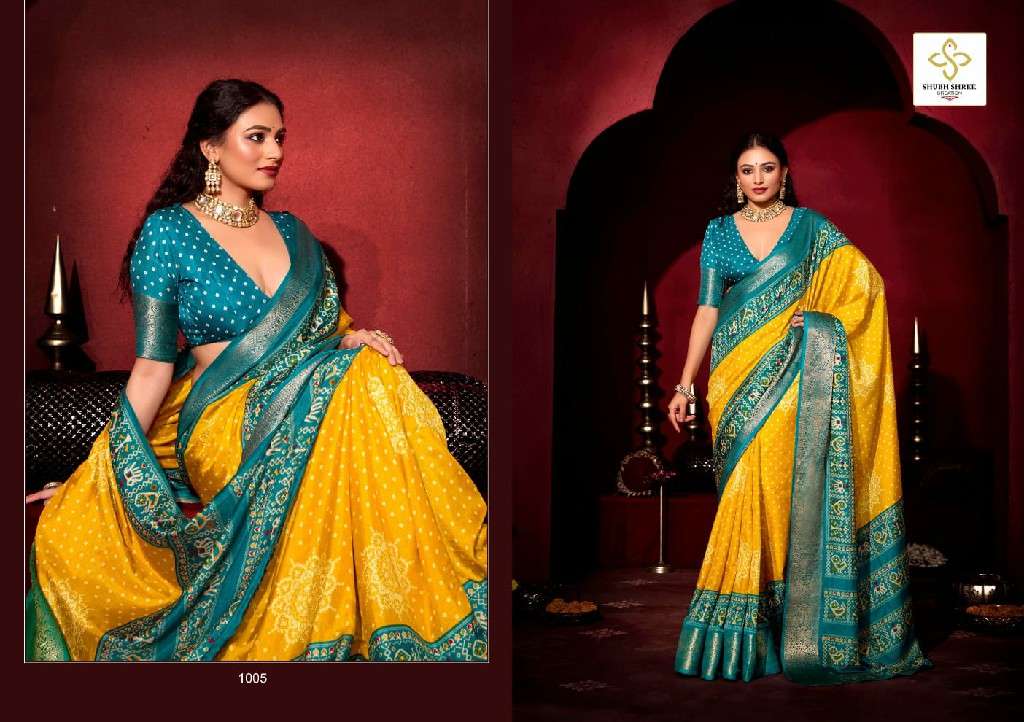 SHUBH SHREE CREATION PRESENTS SHIKHA FANCY DOLA JECQUARD SAREES CATALOG WHOLESALER AND EXPORTER IN SURAT