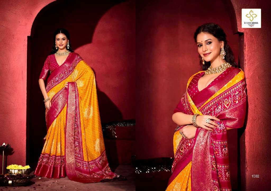 SHUBH SHREE CREATION PRESENTS SHIKHA FANCY DOLA JECQUARD SAREES CATALOG WHOLESALER AND EXPORTER IN SURAT