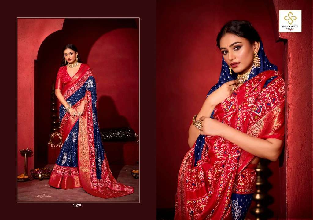 SHUBH SHREE CREATION PRESENTS SHIKHA FANCY DOLA JECQUARD SAREES CATALOG WHOLESALER AND EXPORTER IN SURAT
