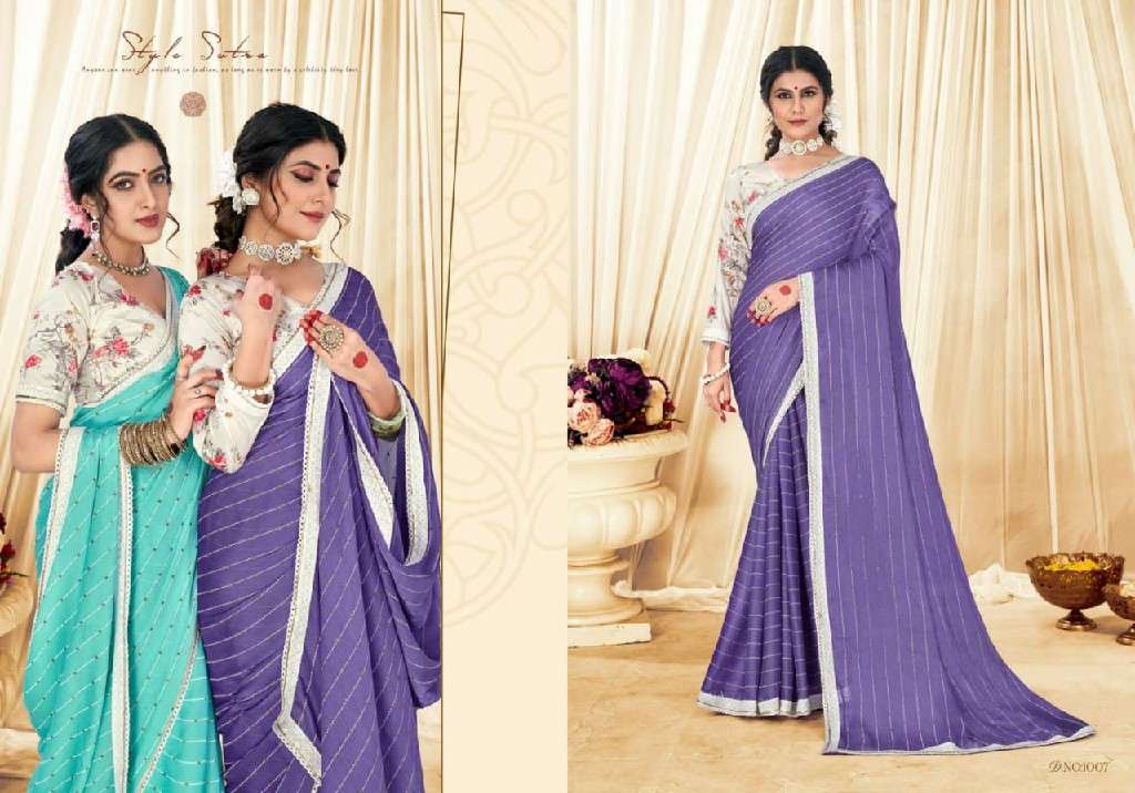 Shubh Shree Presents Suwakya Satin Chiffon Beautiful Saree Catalog Wholesaler And Exporter In Surat