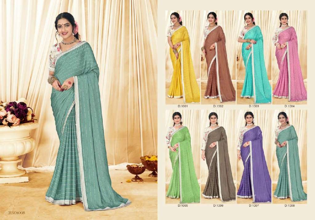 Shubh Shree Presents Suwakya Satin Chiffon Beautiful Saree Catalog Wholesaler And Exporter In Surat