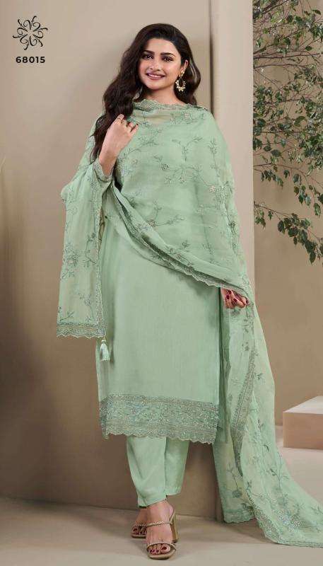 vinay presents kuleesh saumya paris silk fashionable design 3pcs salwar suits catalog wholesaler and exporter 