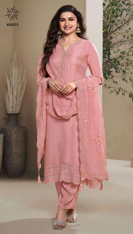 vinay presents kuleesh saumya paris silk fashionable design 3pcs salwar suits catalog wholesaler and exporter 