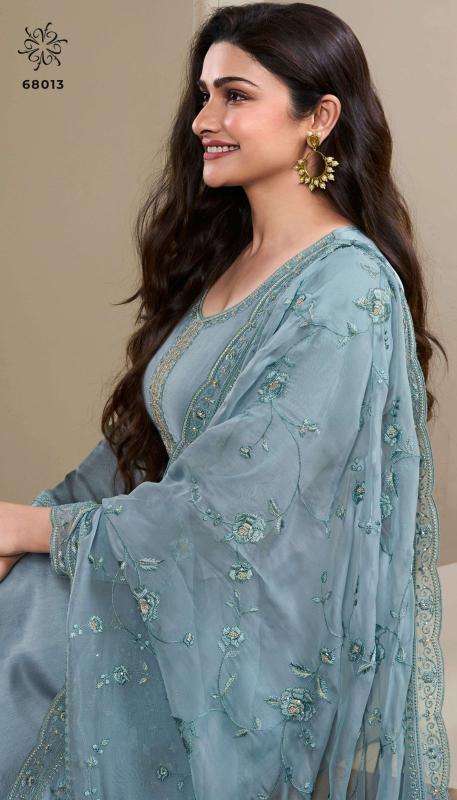 vinay presents kuleesh saumya paris silk fashionable design 3pcs salwar suits catalog wholesaler and exporter 