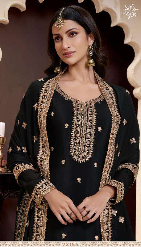 vinay presents kuleesh shania chinon designer unstitch party wear salwar suit catalog wholesaler and exporter 