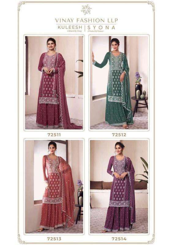 vinay presents kuleesh syona readymade chinon luxurious salwar suit for women catalog wholesaler and exporter in surat 