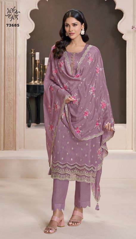 vinay presents kuleesh zarkan moonga silk party wear salwar suita catalog wholesaler and exporter 