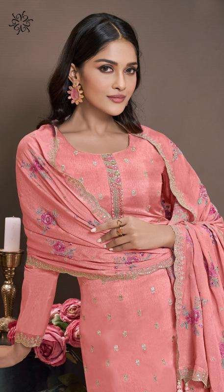 vinay presents kuleesh zarkan moonga silk party wear salwar suita catalog wholesaler and exporter 