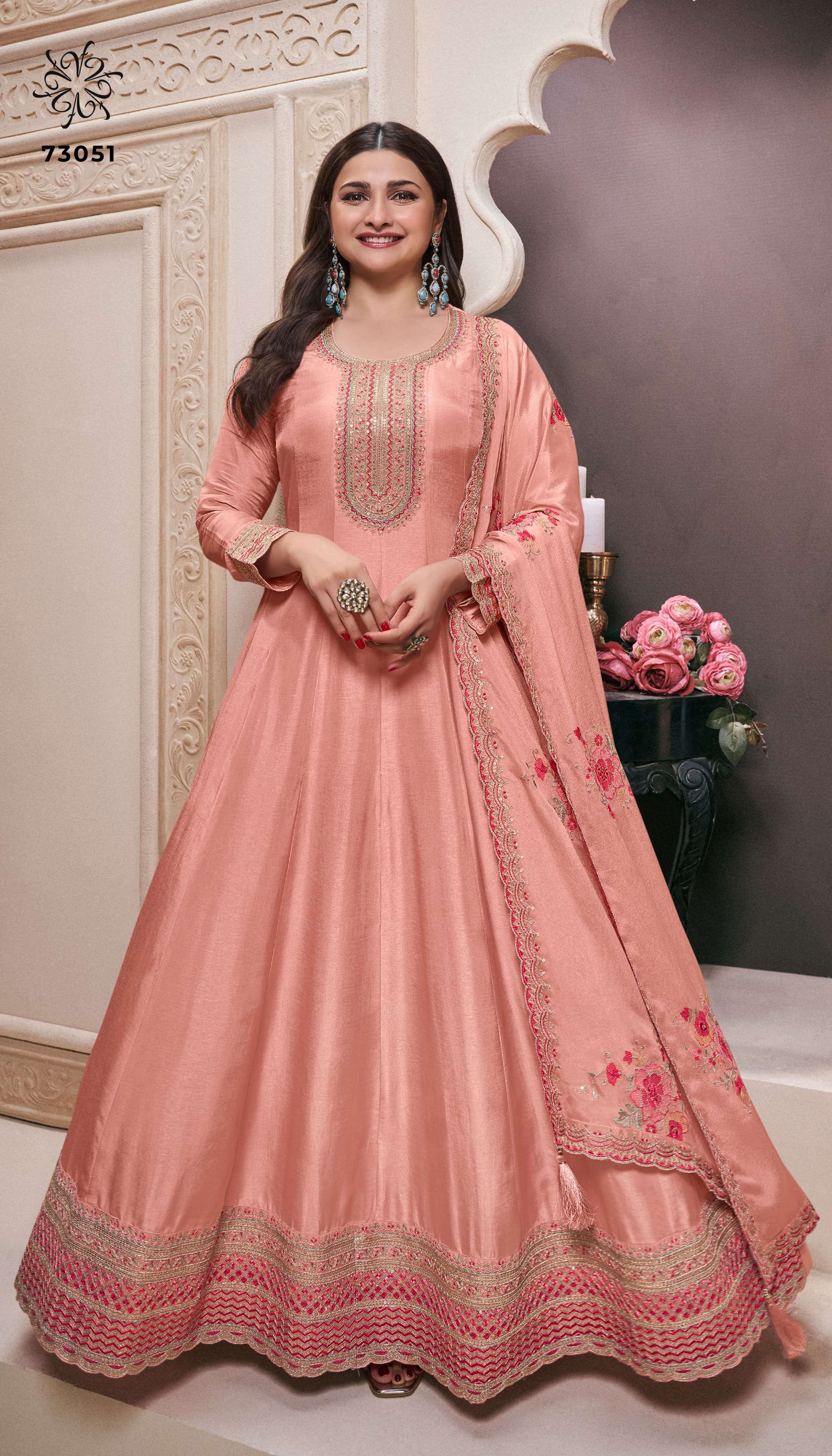 VINAY PRESENTS NAAZ SILK ANARKALI SALWAR SUITS CATALOG WHOLESALER AND EXPORTER IN SURAT