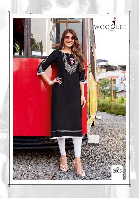 Wooglee Presents Ananya Rayon Readymade Classic Long Kurtis Catalog Wholesaler And Exporter 