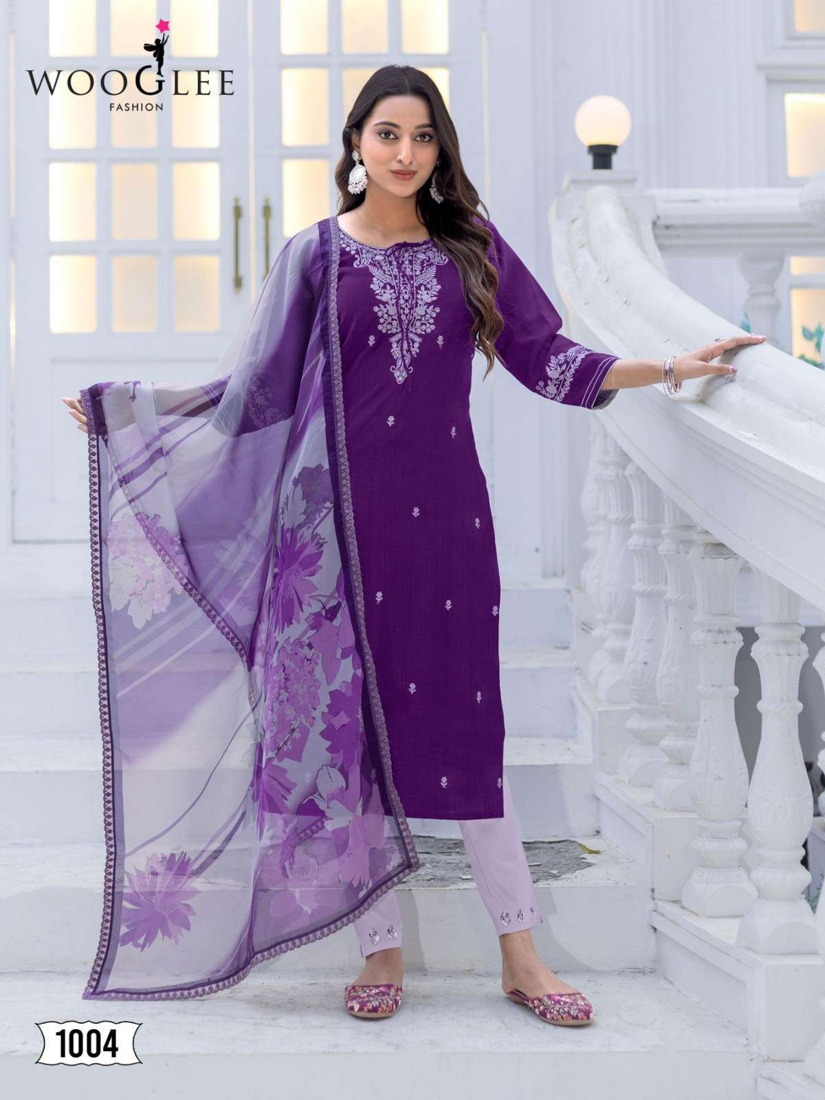 wooglee presents nirvee 1001-1004 modal readymade classic 3pcs dress catalog wholesaler and exporter 