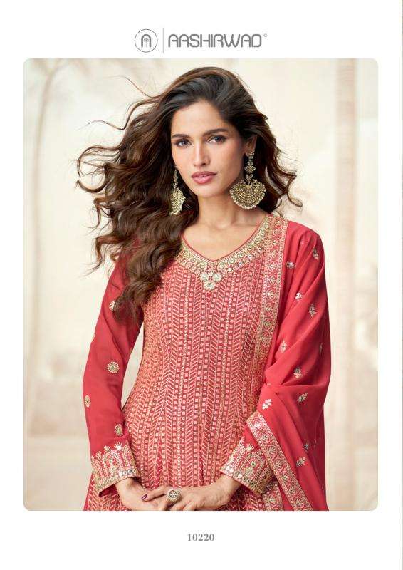 aashirwad creation presents jasmine readymade party wear plazzo suit for womens catalog wholesaler and exporter 