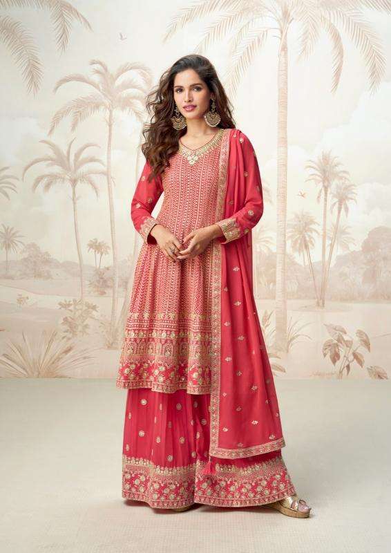 aashirwad creation presents jasmine readymade party wear plazzo suit for womens catalog wholesaler and exporter 