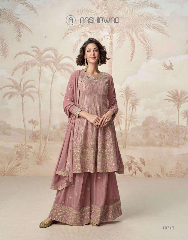 aashirwad presents shivani creation readymade georgette shop trendy plazzo dress catalog