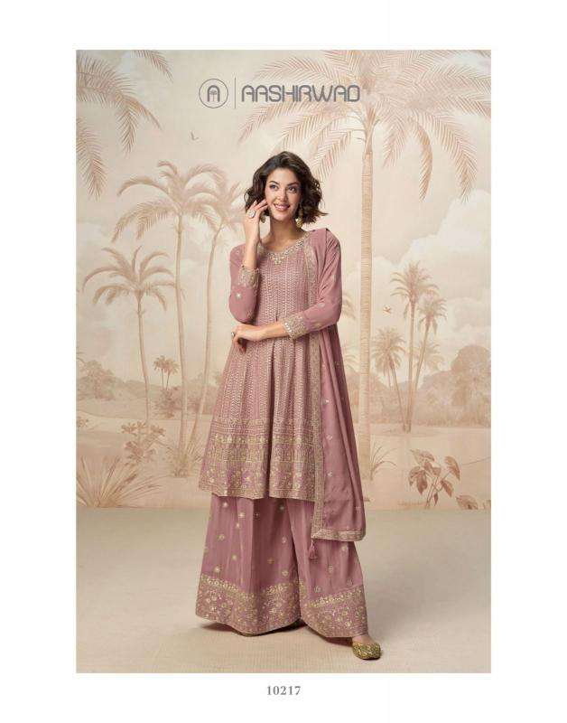 aashirwad presents shivani creation readymade georgette shop trendy plazzo dress catalog