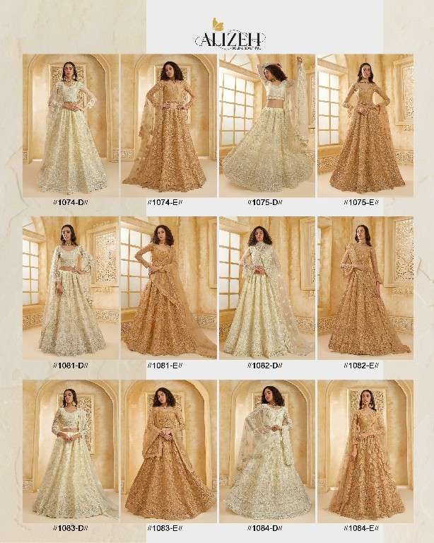 Alizeh Presents The White Bride Vol-2 Wholesale Designer Ethnic Lehengas Choli Catalog Wholesaler And Exporter 