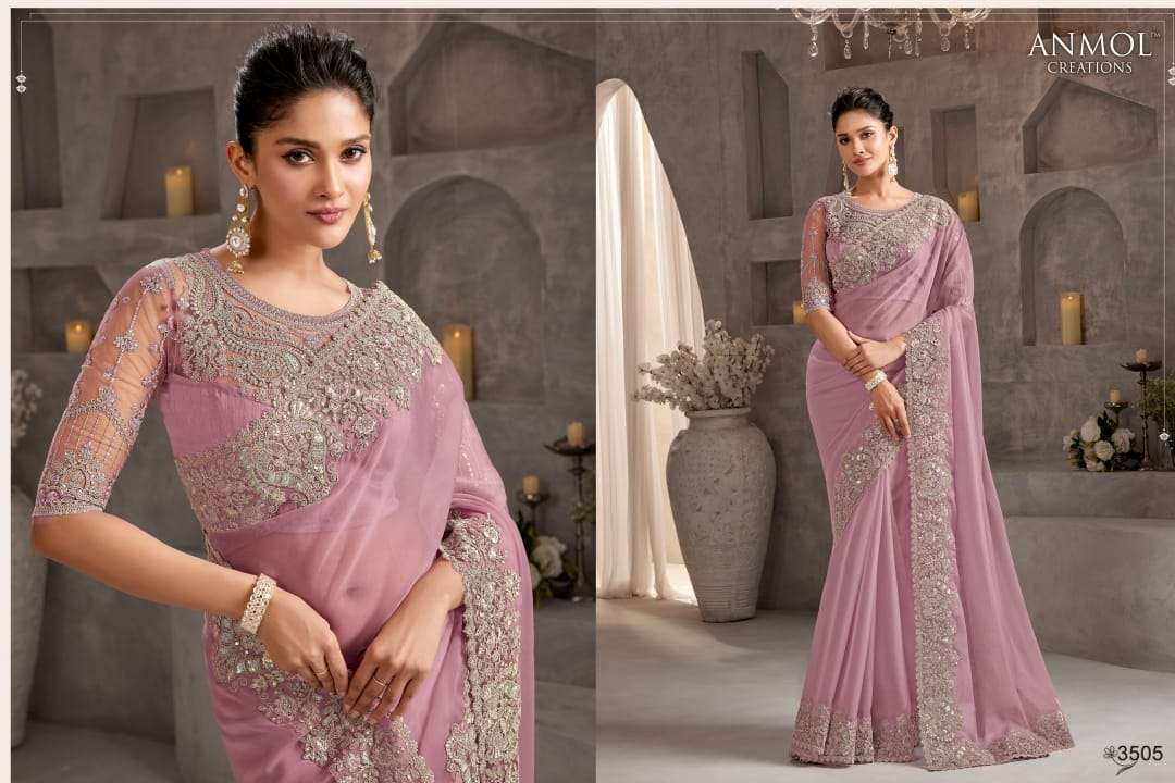 ANMOL PRESENTS SHAEDS VOL-9 FANCY PARTY WEAR LOOK SAREES CATALOG WHOLESALER AND EXPORTER  