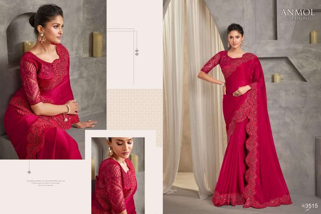 ANMOL PRESENTS SHAEDS VOL-9 FANCY PARTY WEAR LOOK SAREES CATALOG WHOLESALER AND EXPORTER  