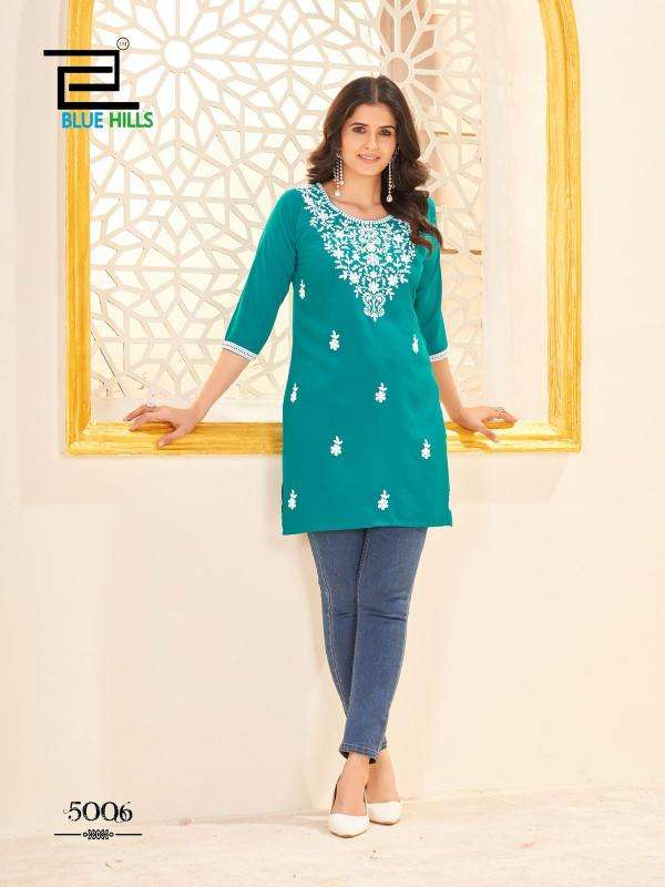 Blue Hills Amelia Vol-5 Full Stitch Rayon Plus Size Western Tops For Girls Catalog Wholesaler And Exporter 