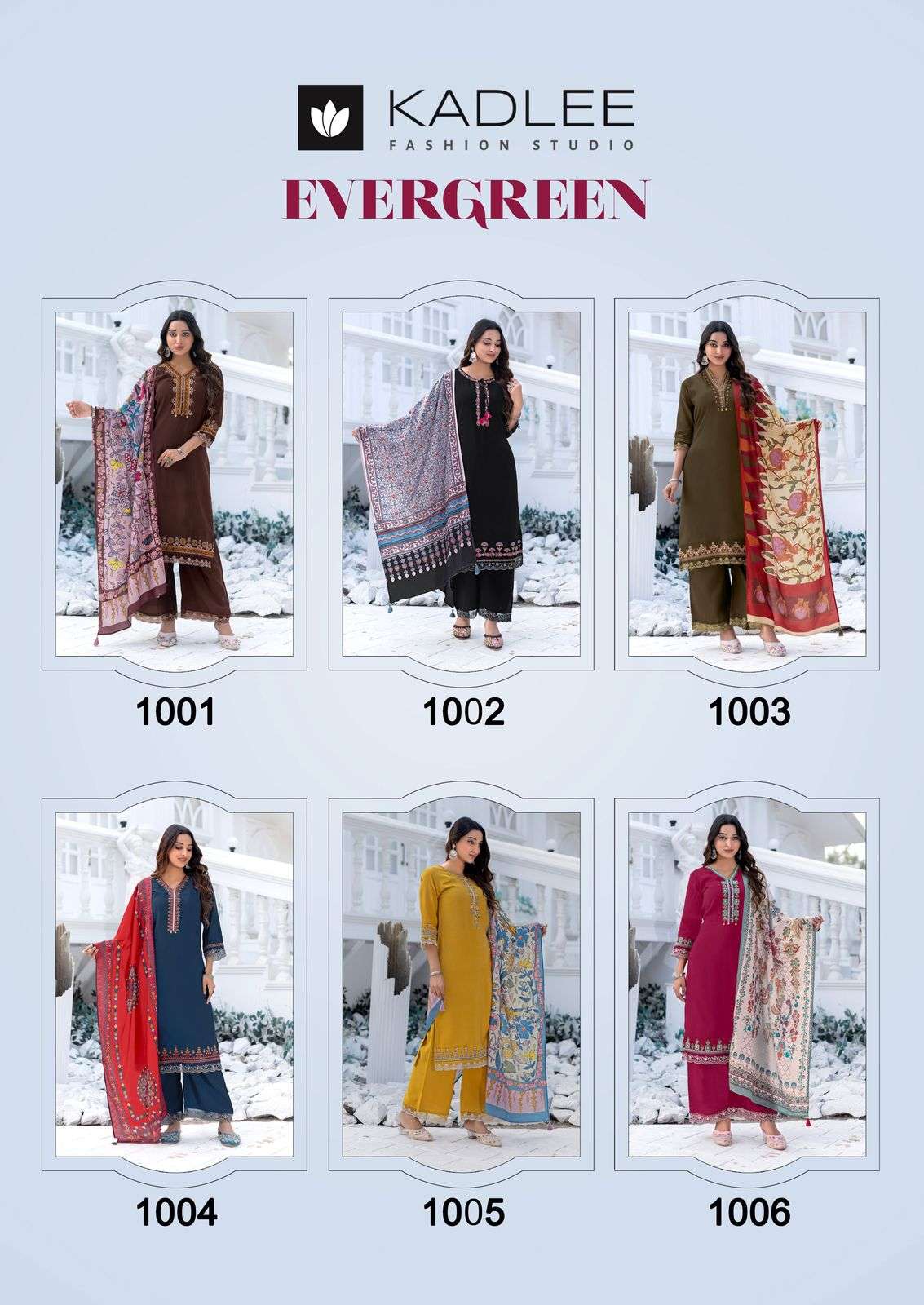 kadlee presents evergreen rayon readymade classic kurti with bottom and duppata catalog wholesaler and exports