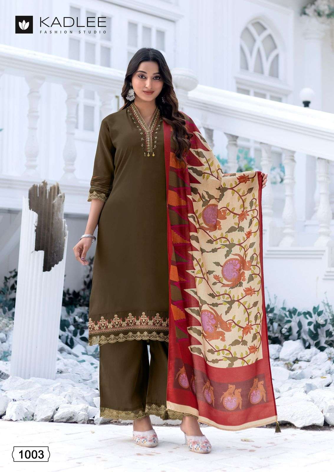 kadlee presents evergreen rayon readymade classic kurti with bottom and duppata catalog wholesaler and exports