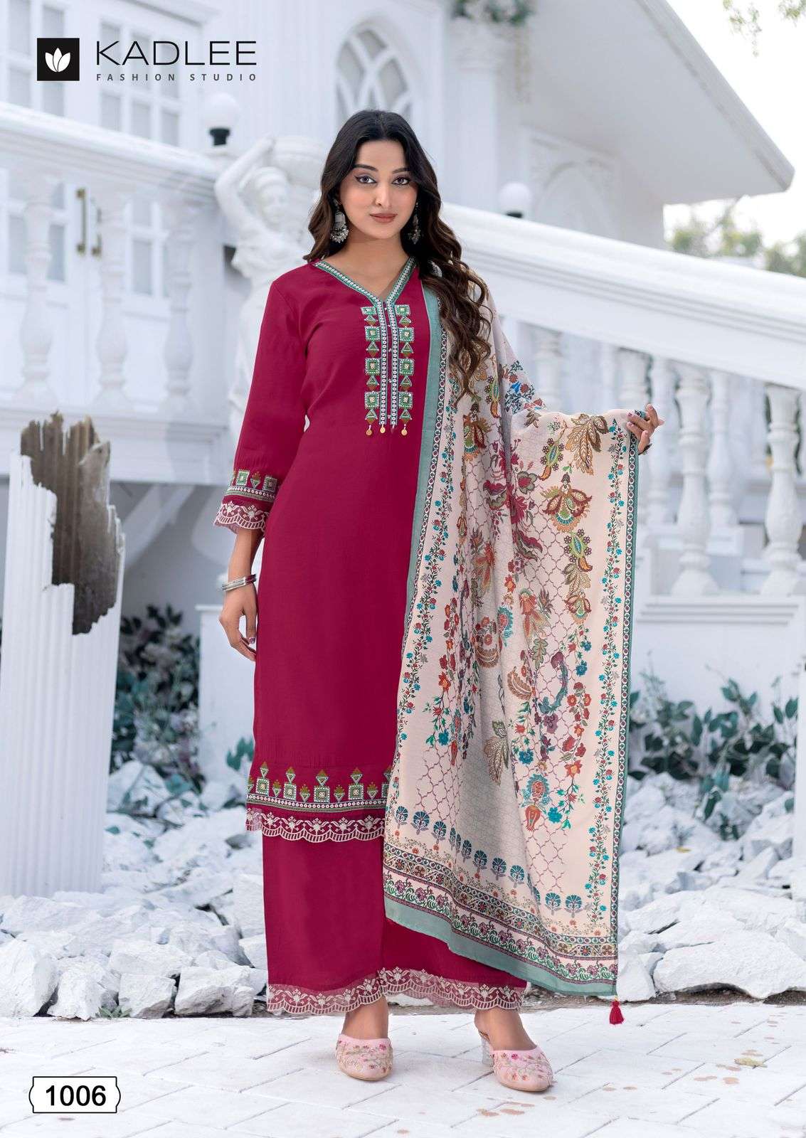 kadlee presents evergreen rayon readymade classic kurti with bottom and duppata catalog wholesaler and exports