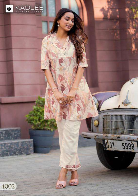 kadlee presents vrunda vatican print readymade casual kurti with pant catalog wholesaler and exporter 