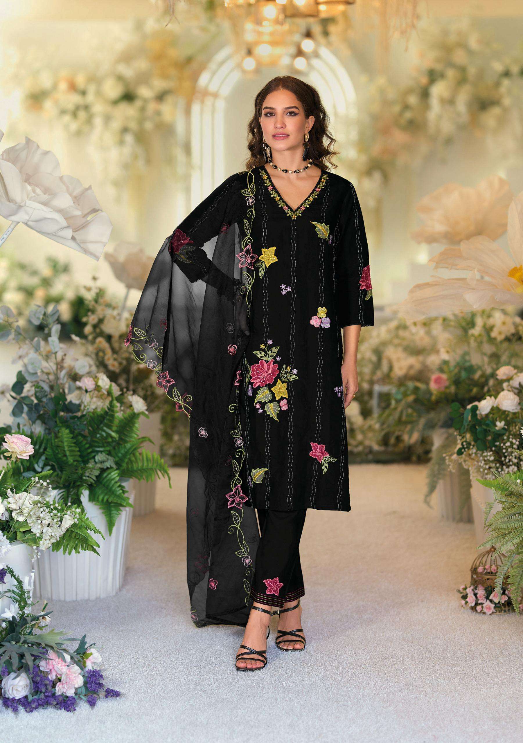kailee fashion presents angle viscose readymade classic look 3pcs catalog wholesaler and exporter in surat