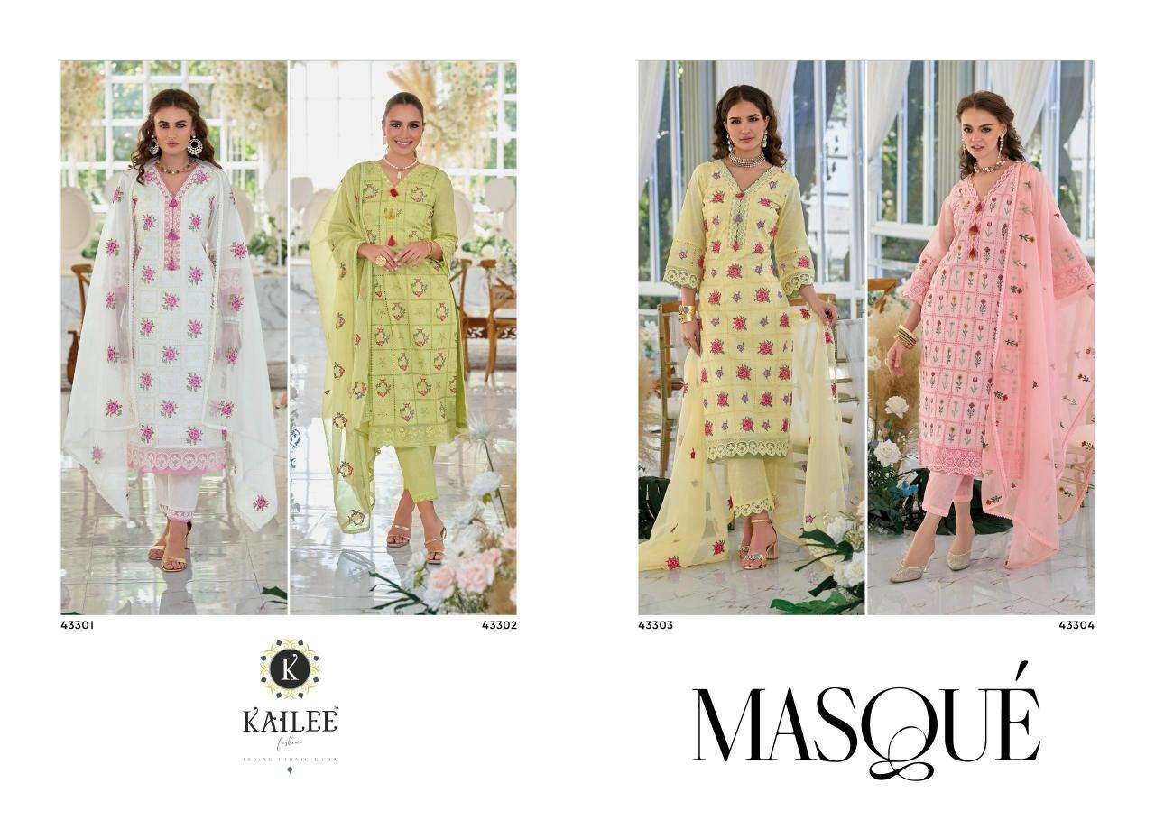 kailee fashion presents masque cotton readymade classic look 3pcs catalog wholesaler and exporter in surat