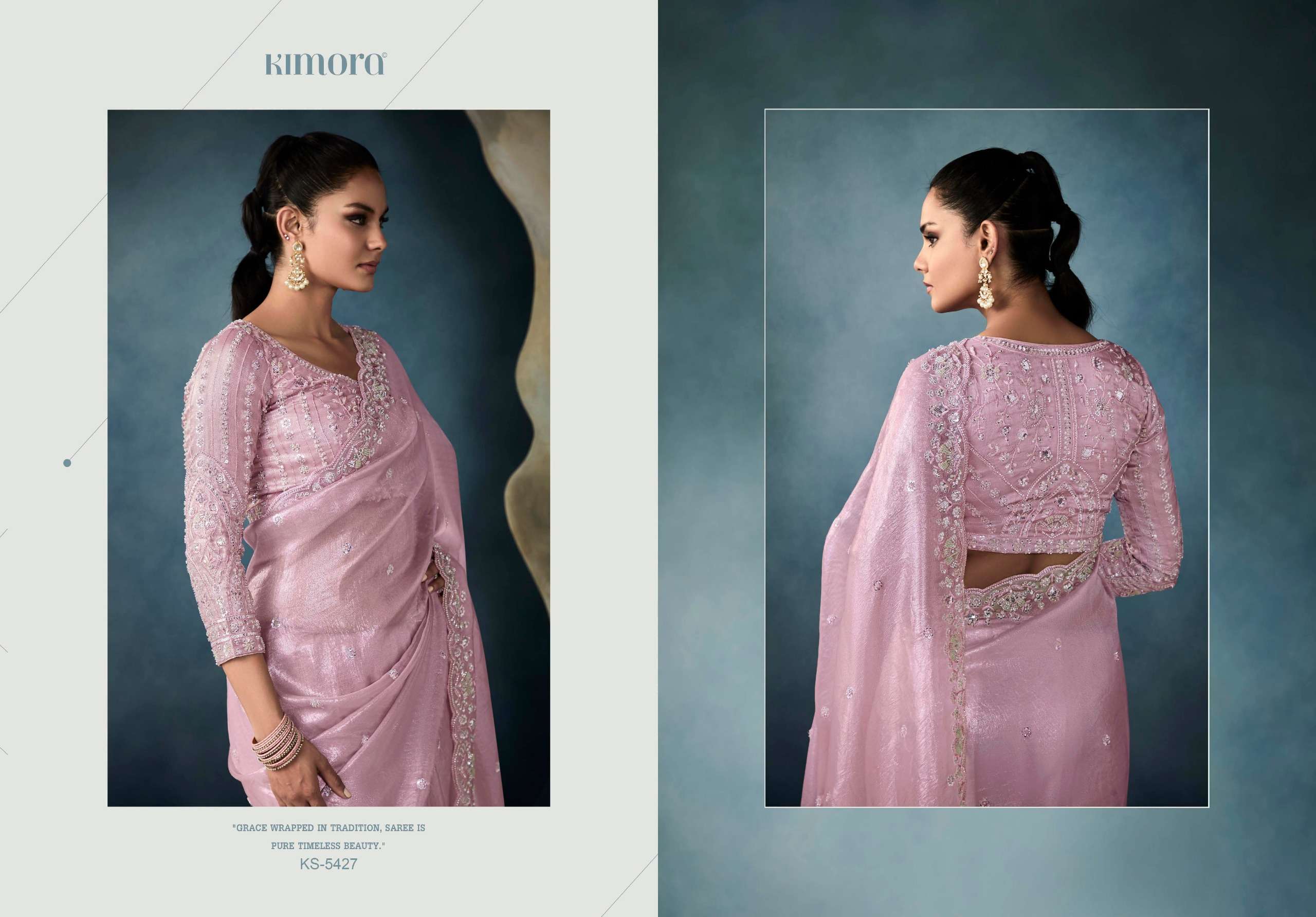 KIMORA PRESENTS ICONIC  NEW PARTY WEAR FANCY FEBRICS SAREE CATALOG WHOLESALER AND EXPORTER 