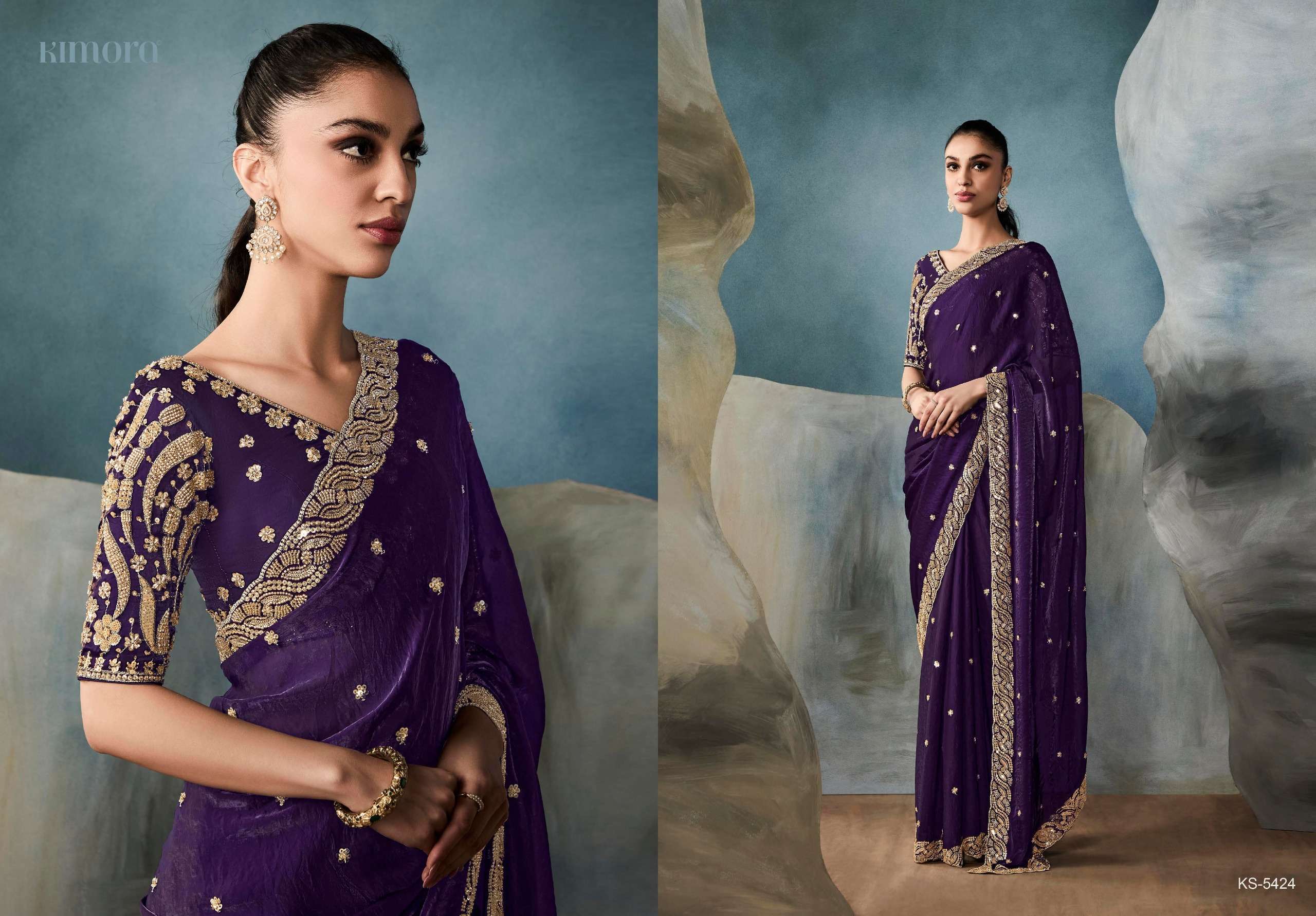 KIMORA PRESENTS ICONIC  NEW PARTY WEAR FANCY FEBRICS SAREE CATALOG WHOLESALER AND EXPORTER 