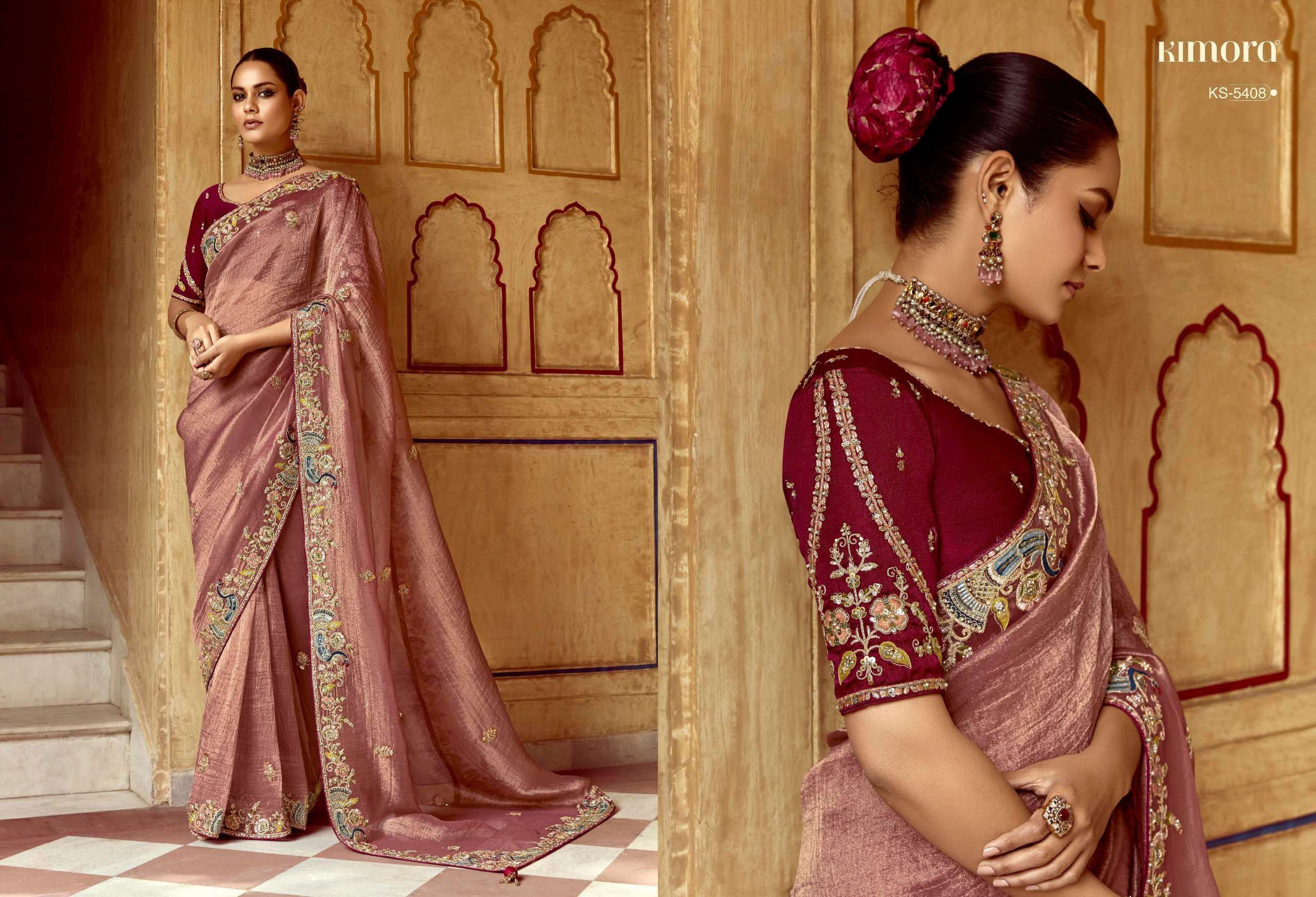 KIMORA PRESENTS PANKHUDI WEDDING STYLE FANCY FEBRICS SAREE CATALOG WHOLESALER AND EXPORTER 