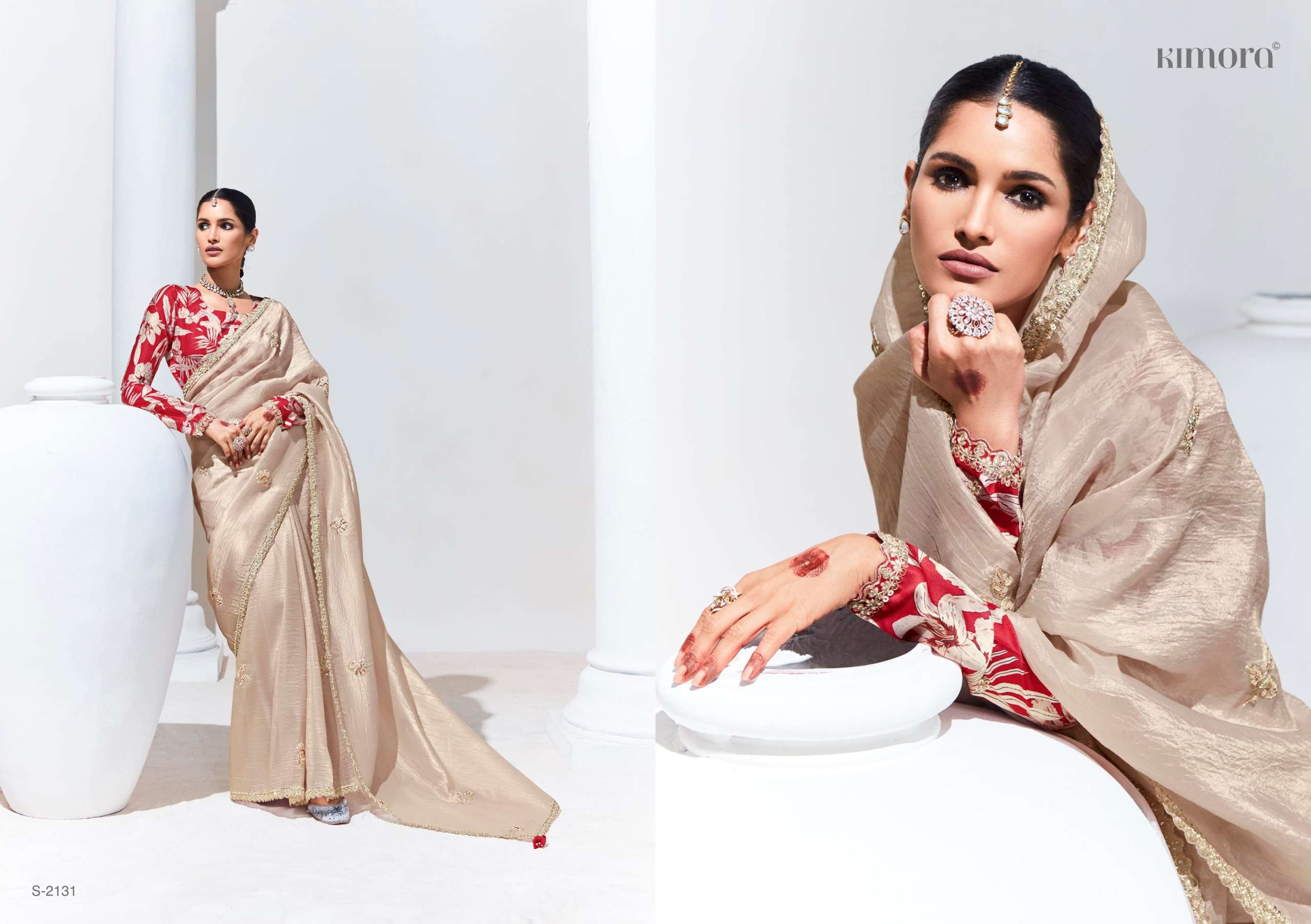 KIMORA PRESENTS RANGAT 2131 NEW COLOR FANCY FEBRICS SAREE CATALOG WHOLESALER AND EXPORTER 