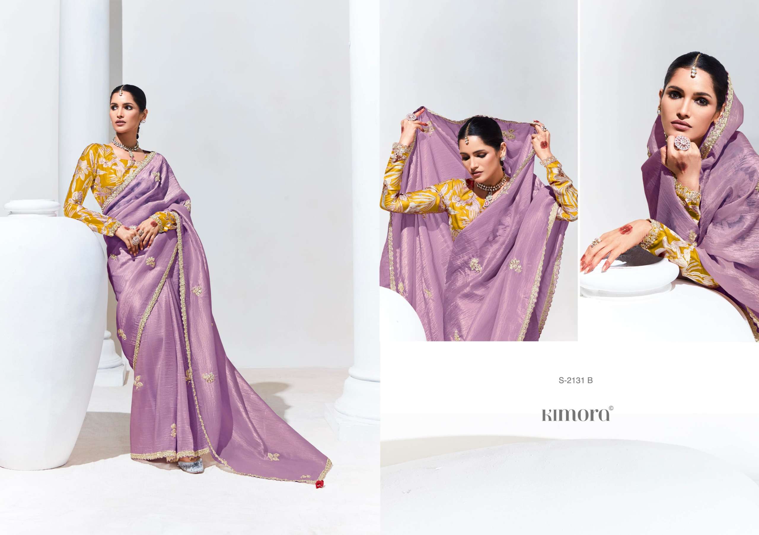 KIMORA PRESENTS RANGAT 2131 NEW COLOR FANCY FEBRICS SAREE CATALOG WHOLESALER AND EXPORTER 