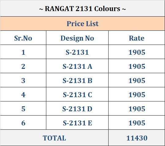 KIMORA PRESENTS RANGAT 2131 NEW COLOR FANCY FEBRICS SAREE CATALOG WHOLESALER AND EXPORTER 