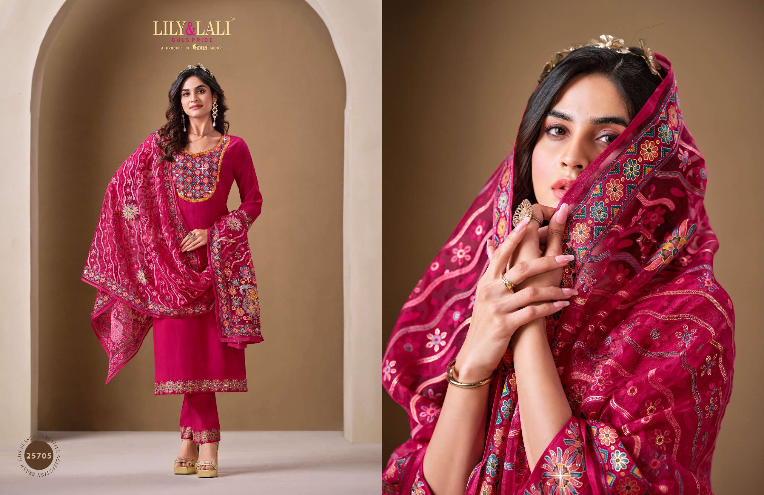 LILY & LALI PRESENTS BRASSO ROMAN SILK FANCY KURTIS CATALOG WHOLESALER AND EXPORTER IN SURAT