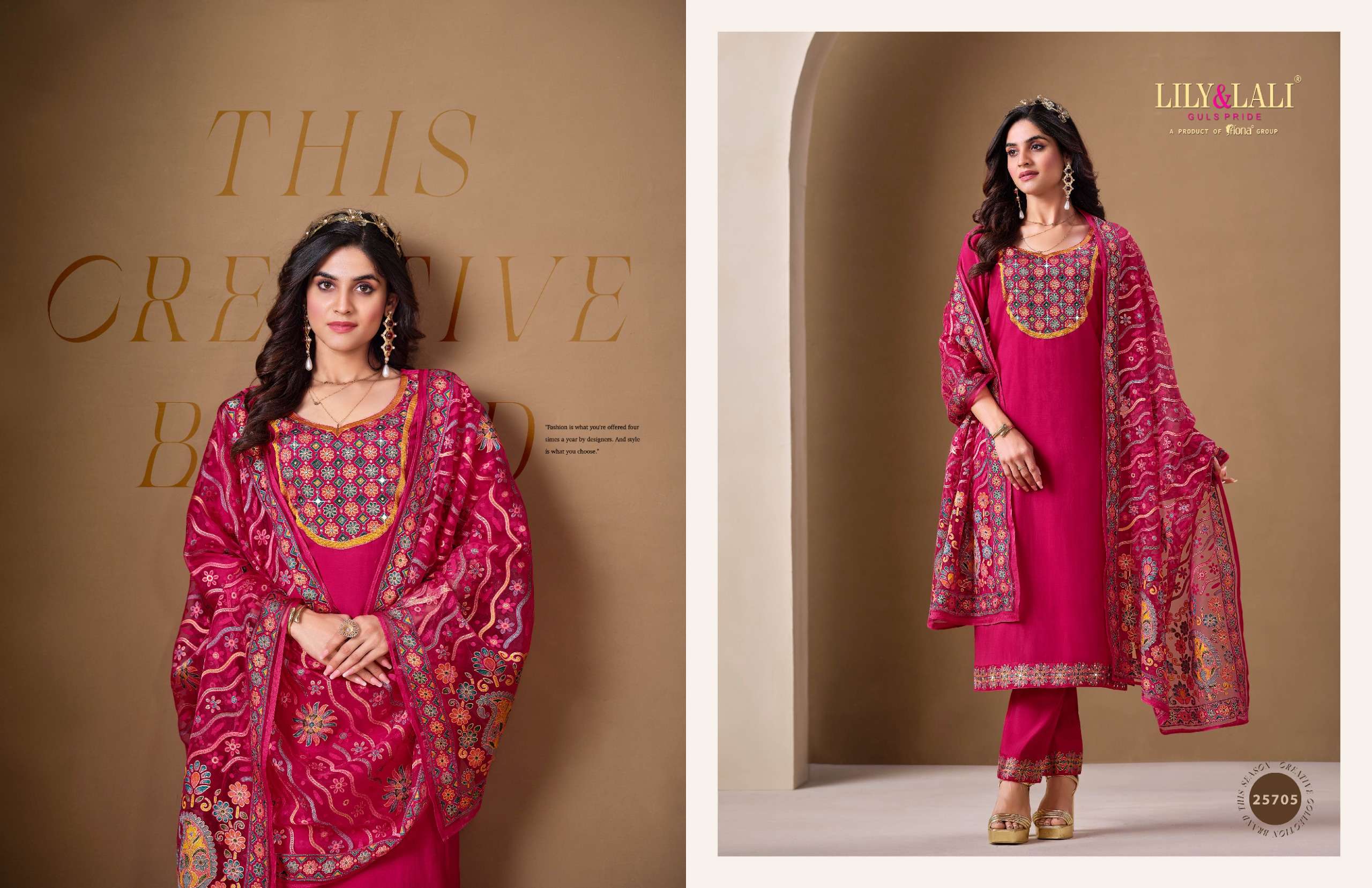 LILY & LALI PRESENTS BRASSO ROMAN SILK FANCY KURTIS CATALOG WHOLESALER AND EXPORTER IN SURAT