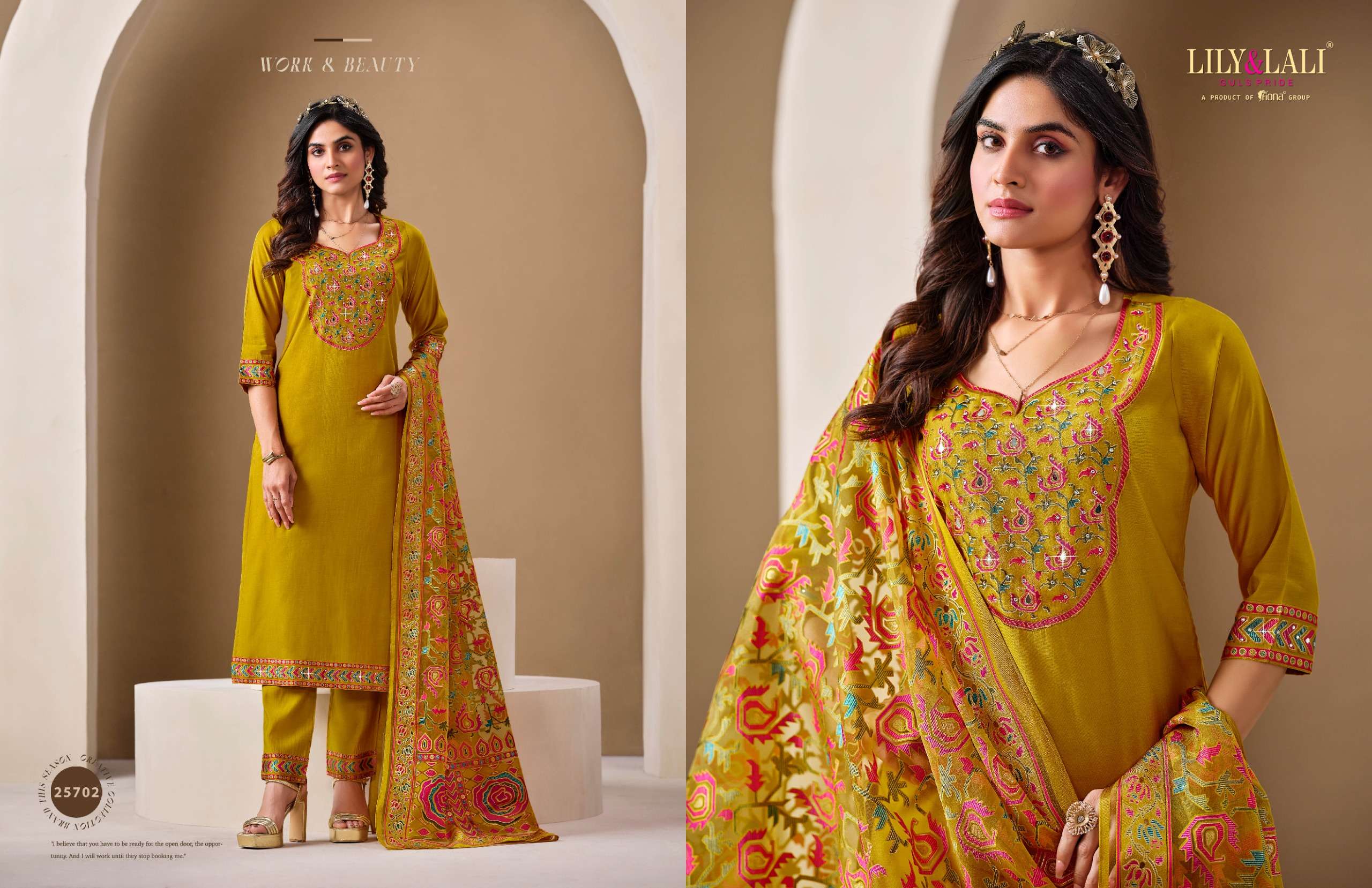 LILY & LALI PRESENTS BRASSO ROMAN SILK FANCY KURTIS CATALOG WHOLESALER AND EXPORTER IN SURAT