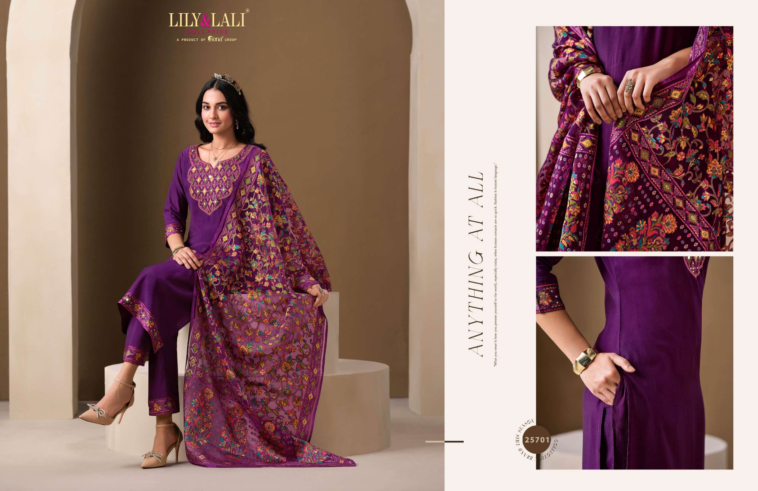 LILY & LALI PRESENTS BRASSO ROMAN SILK FANCY KURTIS CATALOG WHOLESALER AND EXPORTER IN SURAT