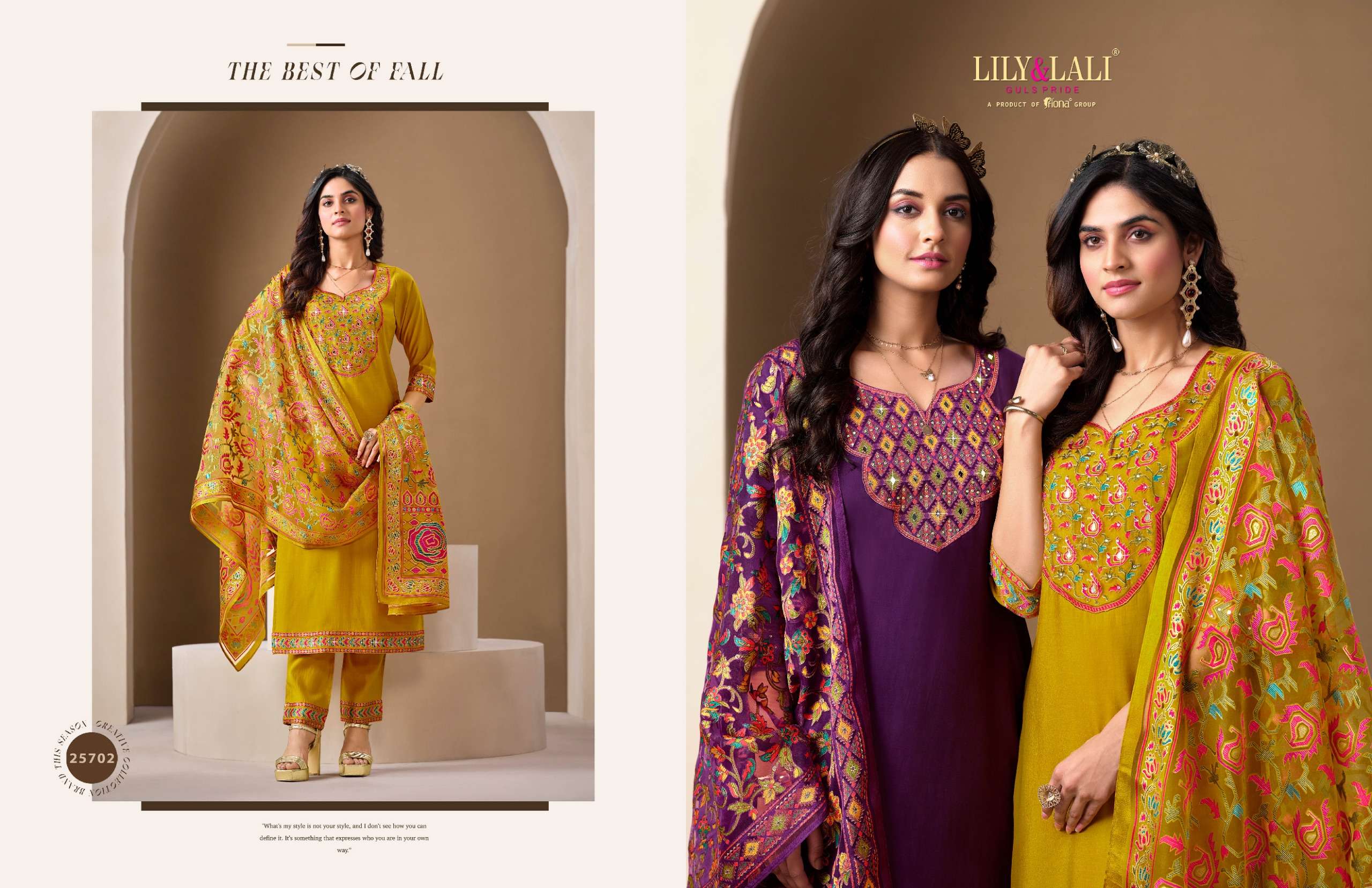 LILY & LALI PRESENTS BRASSO ROMAN SILK FANCY KURTIS CATALOG WHOLESALER AND EXPORTER IN SURAT
