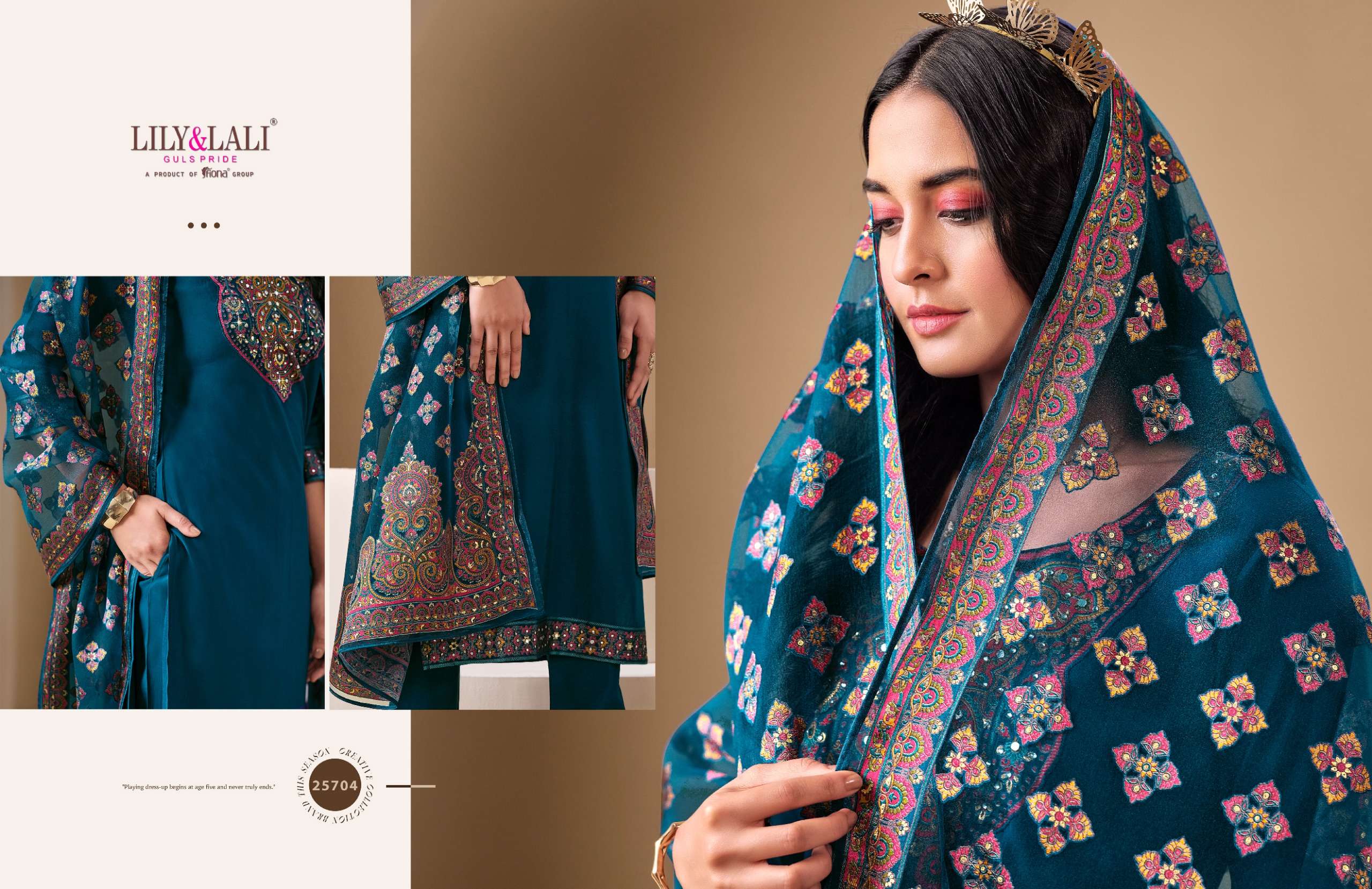 LILY & LALI PRESENTS BRASSO ROMAN SILK FANCY KURTIS CATALOG WHOLESALER AND EXPORTER IN SURAT