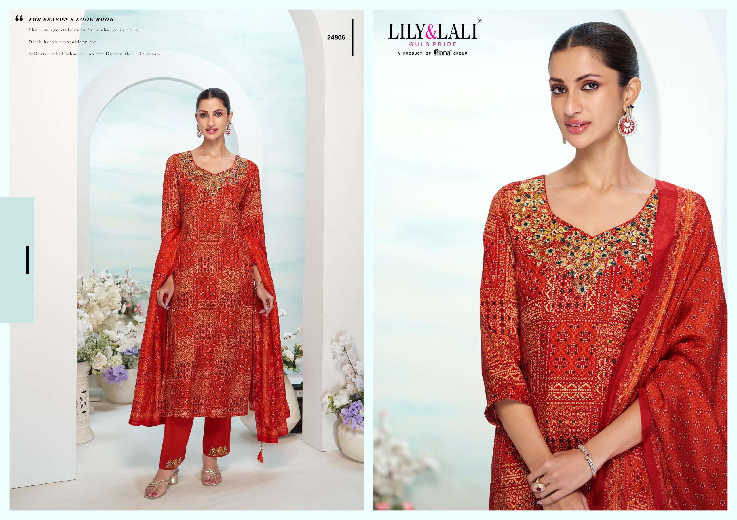 LILY & LALI PRESENTS FLORISTA VISCOSE FANCY KURTIS CATALOG WHOLESALER AND EXPORTER IN SURAT