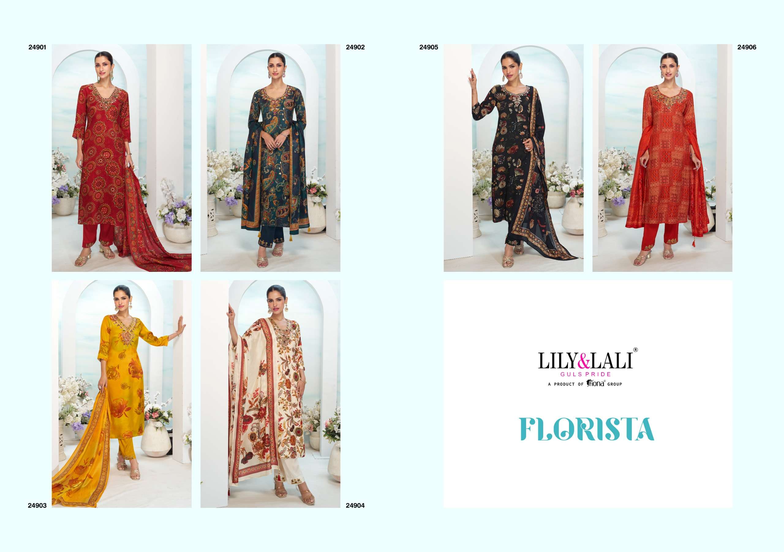 LILY & LALI PRESENTS FLORISTA VISCOSE FANCY KURTIS CATALOG WHOLESALER AND EXPORTER IN SURAT