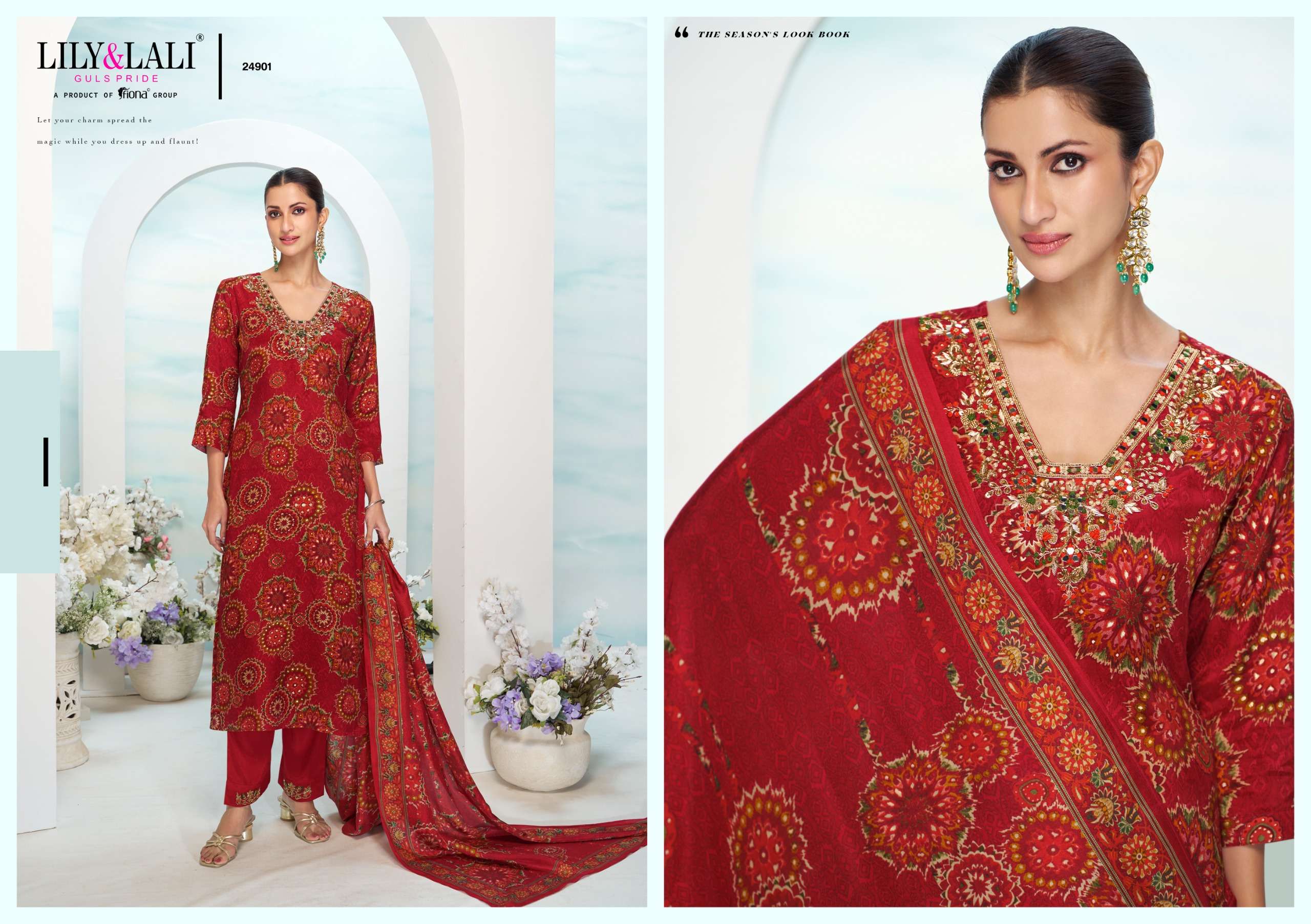 LILY & LALI PRESENTS FLORISTA VISCOSE FANCY KURTIS CATALOG WHOLESALER AND EXPORTER IN SURAT