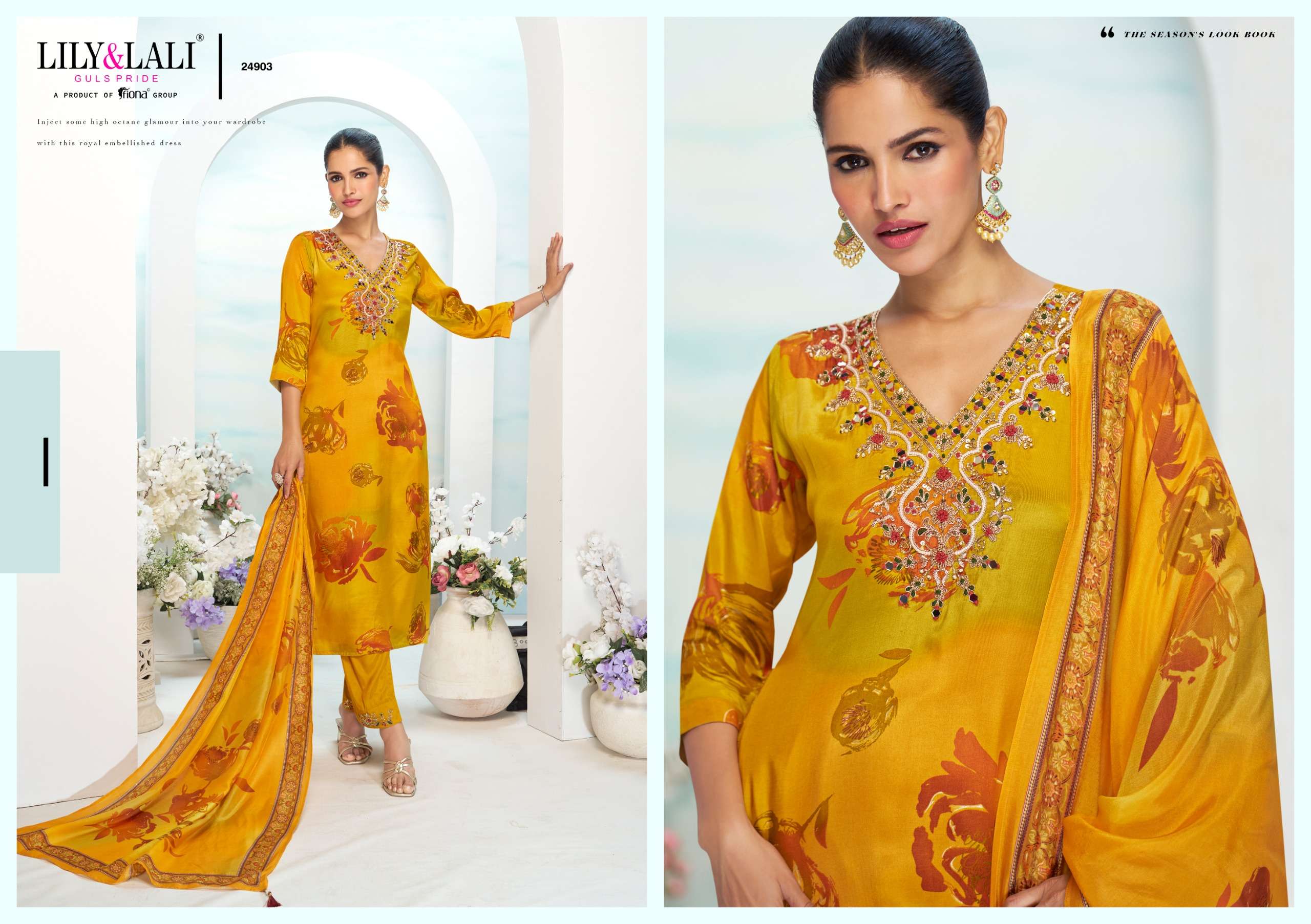LILY & LALI PRESENTS FLORISTA VISCOSE FANCY KURTIS CATALOG WHOLESALER AND EXPORTER IN SURAT